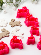 Load image into Gallery viewer, Jumping Easter Bunny Detailed Polymer Clay Cutter PCC1827

