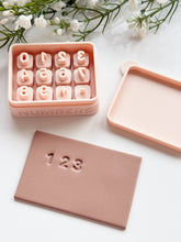 Load image into Gallery viewer, 3D Printed Numbers Stamp Set with Storage Box
