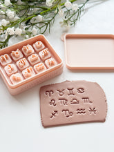 Load image into Gallery viewer, 3D Printed Zodiac Signs Stamp Set with Storage Box
