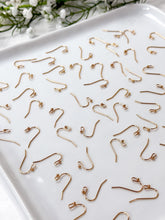 Load image into Gallery viewer, High-Quality 18K Shiny Gold Plated Brass Earring Ball Hooks 30pcs/bag
