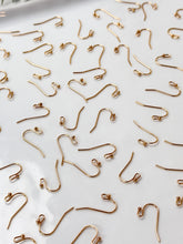 Load image into Gallery viewer, High-Quality 18K Shiny Gold Plated Brass Earring Ball Hooks 30pcs/bag
