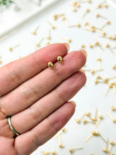 Load image into Gallery viewer, High-Quality 18K Gold Plated Brass Ball End Posts with Horizontal Loop 30pcs/bag
