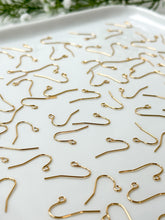 Load image into Gallery viewer, High-Quality 18K Shiny Gold Plated Brass Earring Hooks 30pcs/bag
