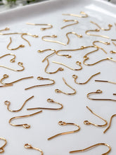 Load image into Gallery viewer, High-Quality 18K Shiny Gold Plated Brass Earring Hooks 30pcs/bag
