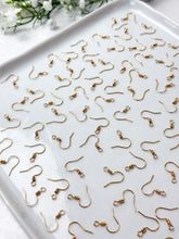 Load image into Gallery viewer, High-Quality 18K Shiny Gold Plated Brass Earring Fish Hooks 30pcs/bag
