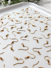 Load image into Gallery viewer, High-Quality 18K Shiny Gold Plated Brass Earring Fish Hooks 30pcs/bag
