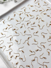 Load image into Gallery viewer, High-Quality 18K Shiny Gold Plated Brass Earring Fish Hooks 30pcs/bag
