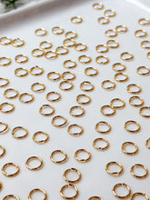 Load image into Gallery viewer, High-Quality 18K Shiny Gold Plated Plated Brass Open Jump Rings 200pcs/bag
