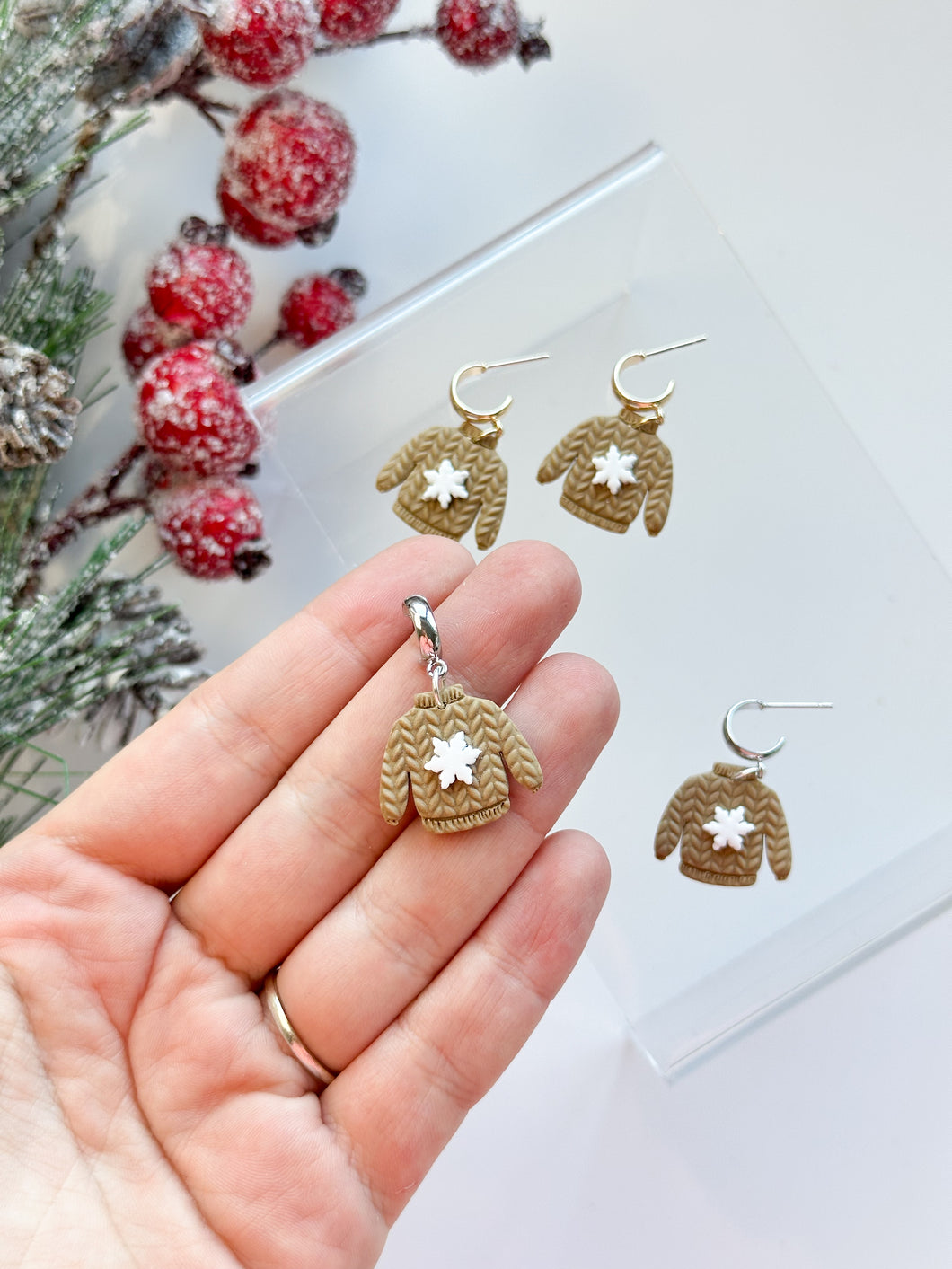 The Christmas Sweater in Latte (also in silver)