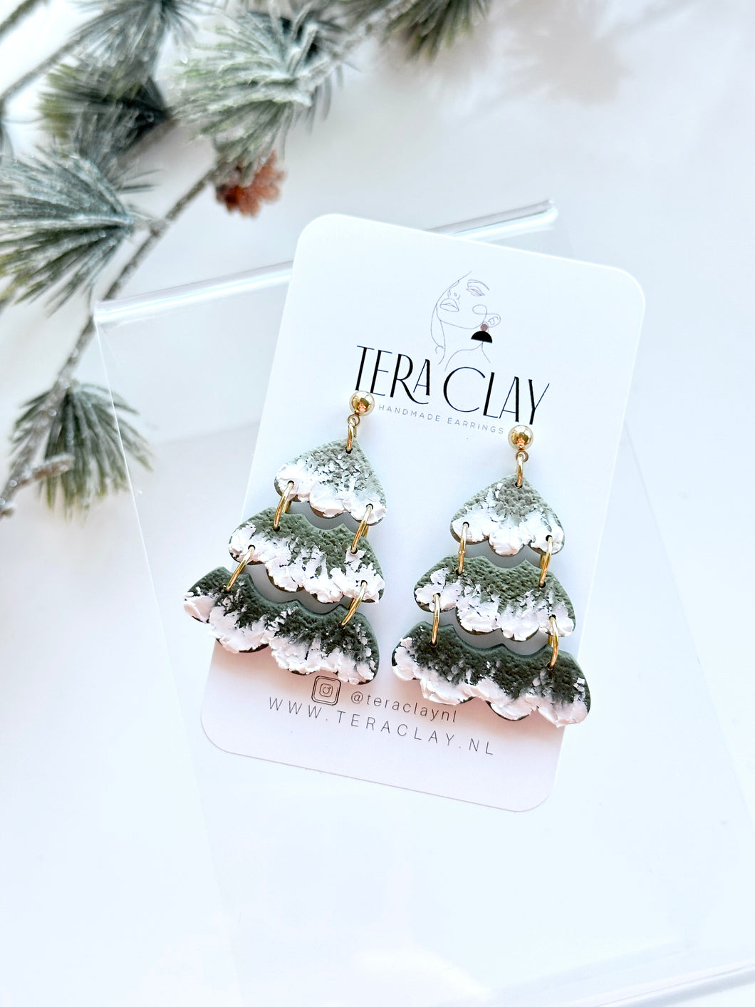The Snowy Triple Christmas Trees (also in silver)