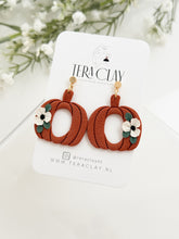 Load image into Gallery viewer, The Floral Pumpkin Donuts in Terracotta (also in silver)
