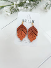 Load image into Gallery viewer, The Double Leafy Fall Dangles (also in silver)
