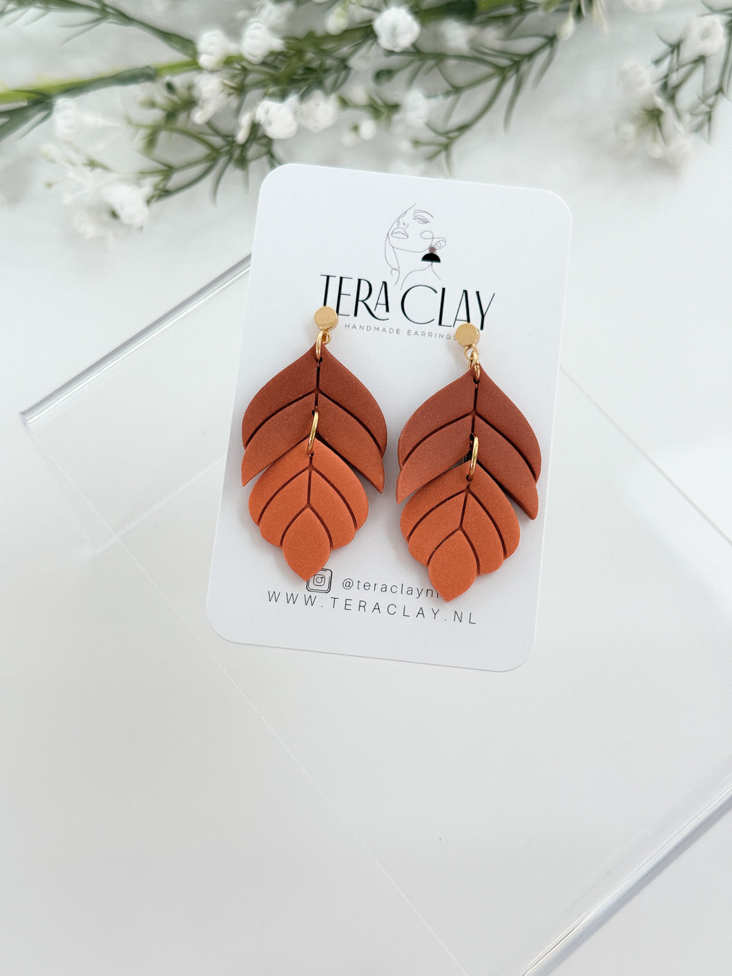 The Double Leafy Fall Dangles (also in silver)