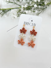 Load image into Gallery viewer, The Triple Maple Leaf Dangles (also in silver)
