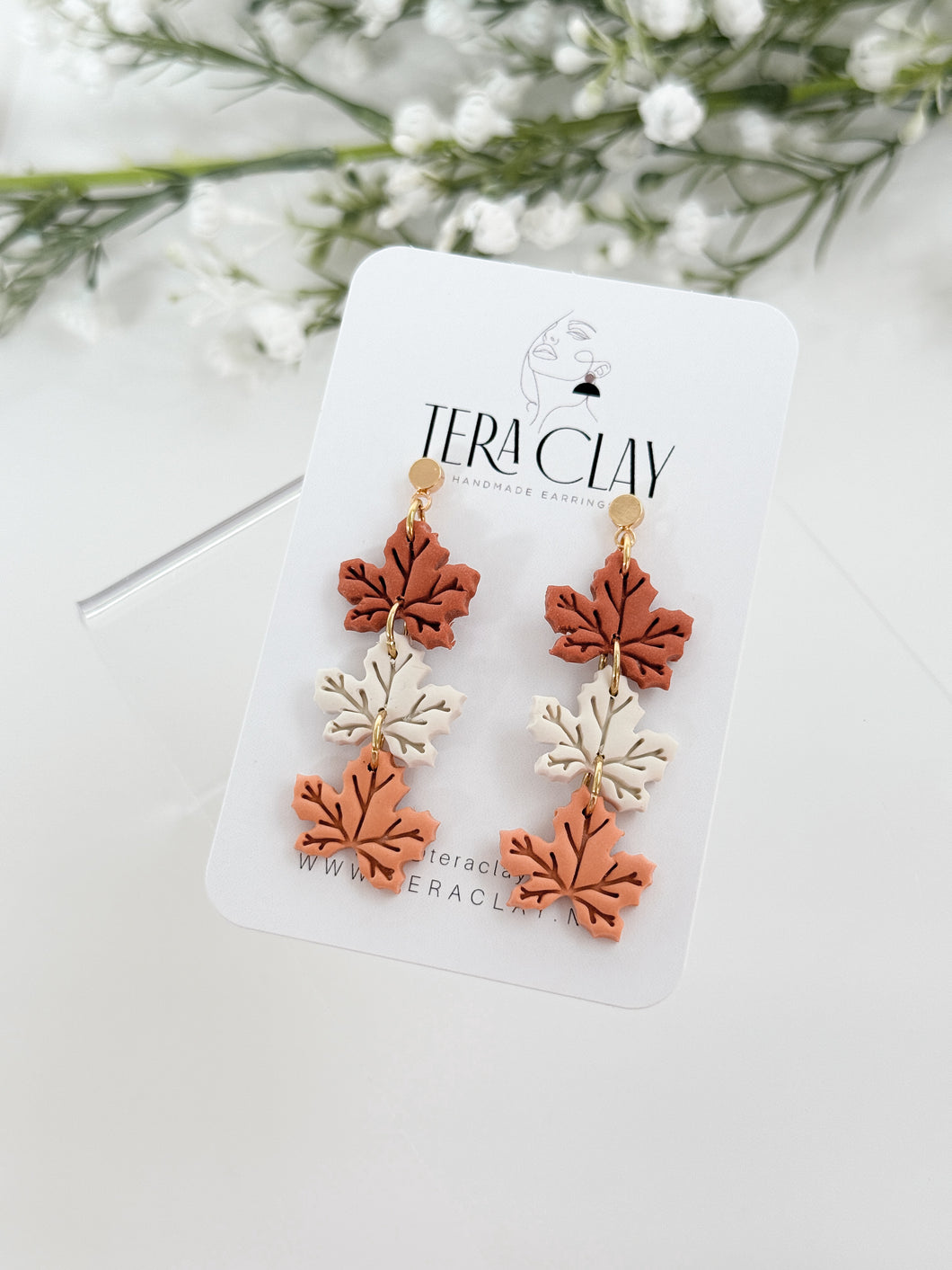 The Triple Maple Leaf Dangles (also in silver)