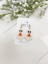 Load image into Gallery viewer, The Ghost with a Pumpkin Dangles (also in silver)

