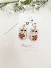 Load image into Gallery viewer, The Floral Owl Dangles (also in silver)

