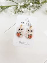 Load image into Gallery viewer, The Floral Owl Dangles (also in silver)
