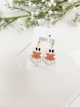 Load image into Gallery viewer, The Ghost Book Lover Dangles (also in silver)
