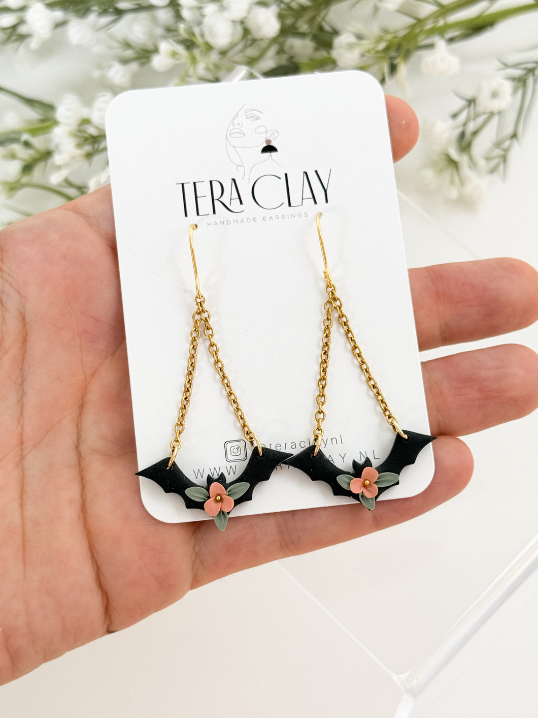 The Floral Bat Dangles