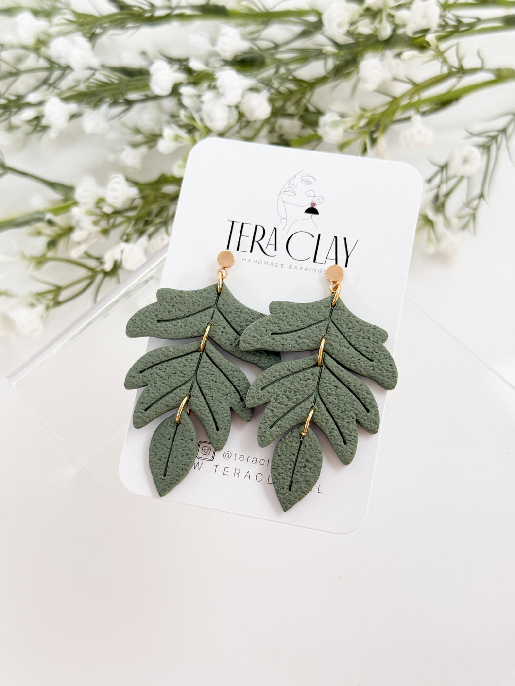 The Triple Leafy Green Dangles (also in silver)