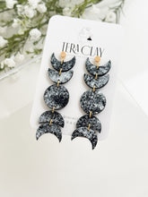 Load image into Gallery viewer, The Long Moon Phase Dangles (also in silver)

