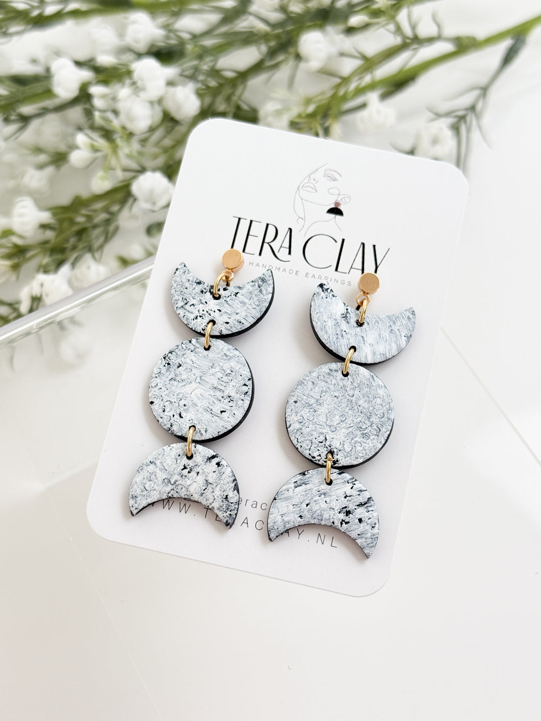 The Moon Phase Dangles (also in silver)