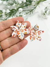 Load image into Gallery viewer, The Duo Leafy Fall Dangles (also in silver)
