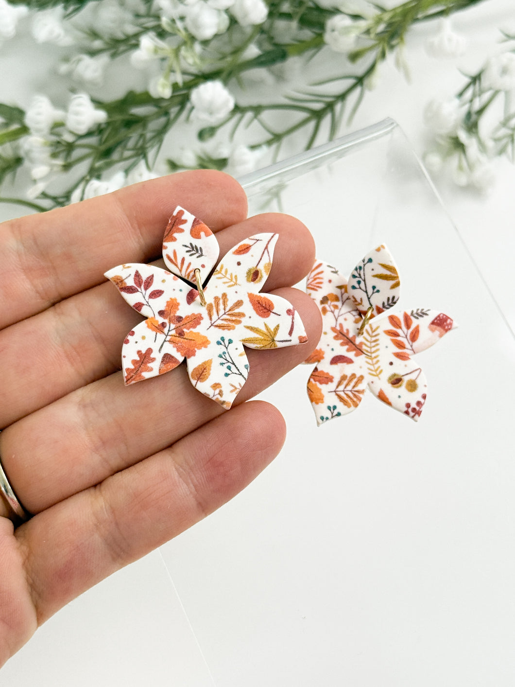 The Duo Leafy Fall Dangles (also in silver)
