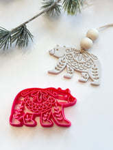 Load image into Gallery viewer, Bear Folk Art Christmas Tree Ornament Polymer Clay Cutter PCC1866
