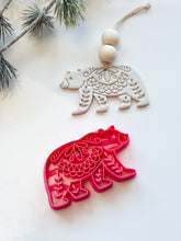 Load image into Gallery viewer, Bear Folk Art Christmas Tree Ornament Polymer Clay Cutter PCC1866
