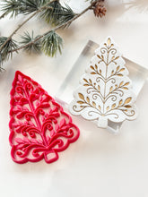 Load image into Gallery viewer, Christmas Tree Folk Art Trinket Dish/Coaster Clay Cutter PCC1916
