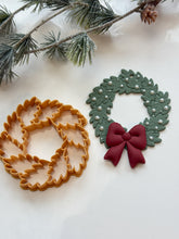 Load image into Gallery viewer, Wreath with Bow #2 Christmas Tree Ornament Polymer Clay Cutter PCC1908
