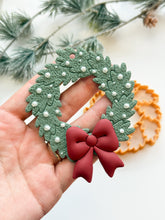 Load image into Gallery viewer, Wreath with Bow Set #2 Christmas Tree Ornament Polymer Clay Cutter PCC1908
