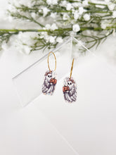 Load image into Gallery viewer, The Coquette Ghost Rectangle Hoops (also in silver)
