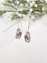 Load image into Gallery viewer, The Coquette Ghost Rectangle Hoops (also in silver)
