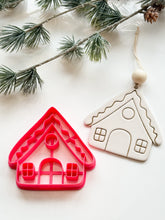 Load image into Gallery viewer, Gingerbread House Christmas Tree Ornament Polymer Clay Cutter PCC1880
