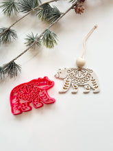 Load image into Gallery viewer, Bear Folk Art Christmas Tree Ornament Polymer Clay Cutter PCC1866
