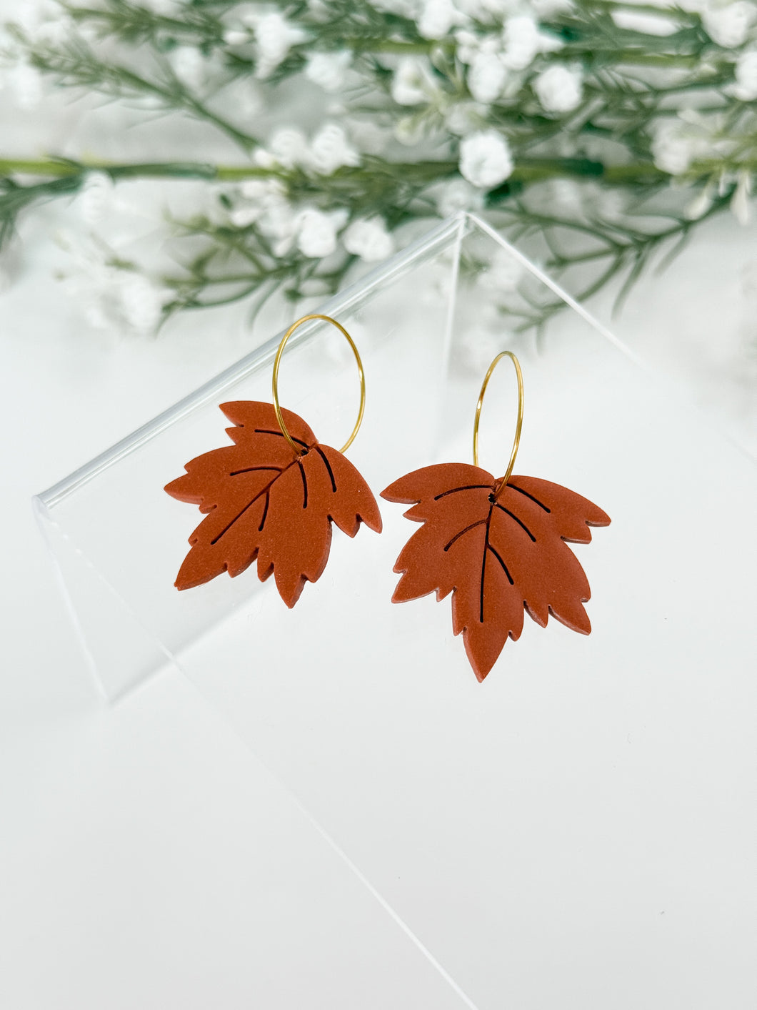 The Classic Maple Leaf Hoops (also in silver)