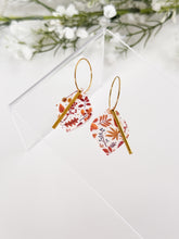 Load image into Gallery viewer, The Autumn Leaves Hoops (also in silver)
