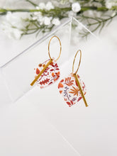 Load image into Gallery viewer, The Autumn Leaves Hoops (also in silver)
