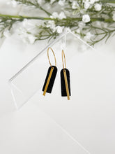 Load image into Gallery viewer, The Black Skinny Hoops (also in silver)
