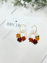 Load image into Gallery viewer, The Fall Floral Donut Hoops
