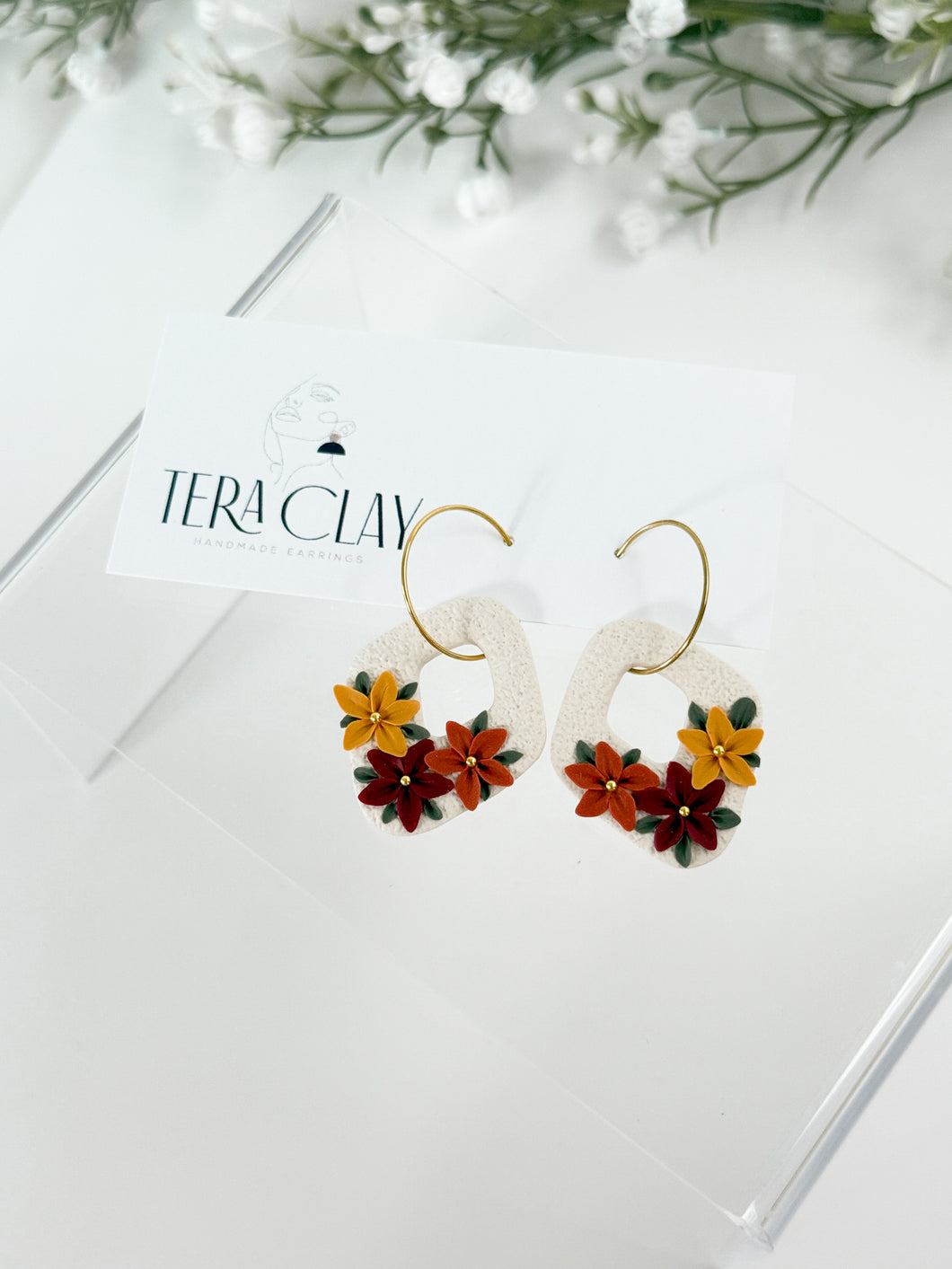 The Fall Floral Donut Hoops