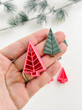 Load image into Gallery viewer, Geometric Christmas Tree Polymer Clay Cutter
