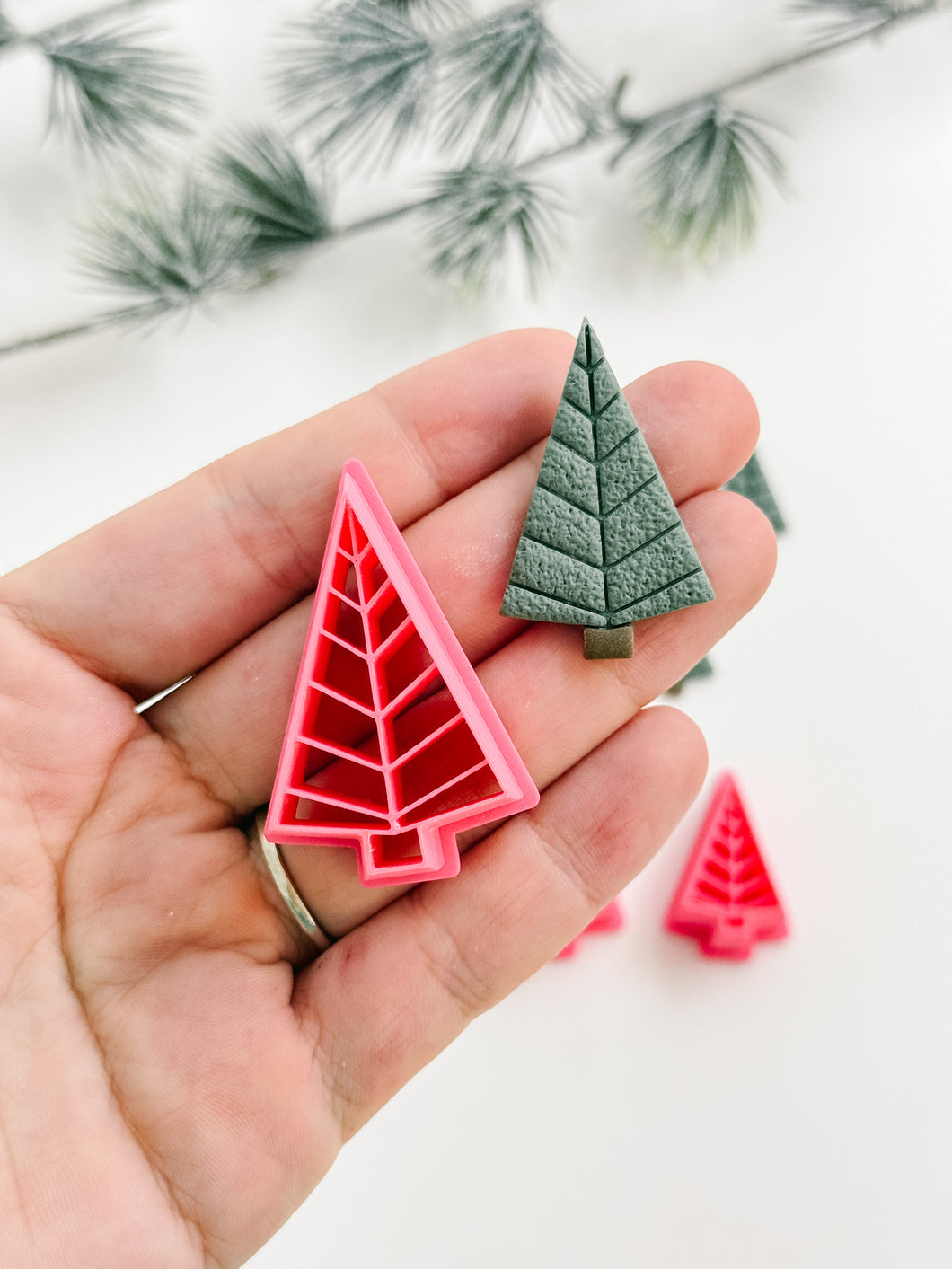 Geometric Christmas Tree Polymer Clay Cutter