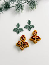 Load image into Gallery viewer, Duo Holly Leaf Dangle Christmas Polymer Clay Cutter
