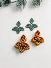 Load image into Gallery viewer, Duo Holly Leaf Dangle Christmas Polymer Clay Cutter
