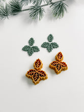 Load image into Gallery viewer, Duo Holly Leaf Dangle Christmas Polymer Clay Cutter
