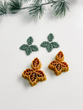 Load image into Gallery viewer, Duo Holly Leaf Dangle Christmas Polymer Clay Cutter
